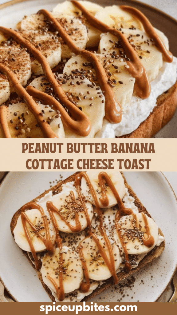 Peanut Butter Banana Cottage Cheese Toast