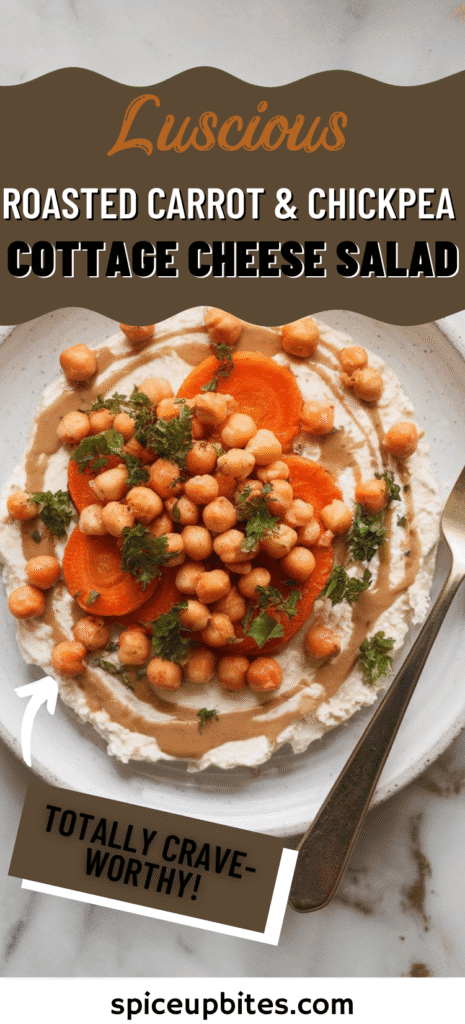 Roasted Carrot & Chickpea Cottage Cheese Salad