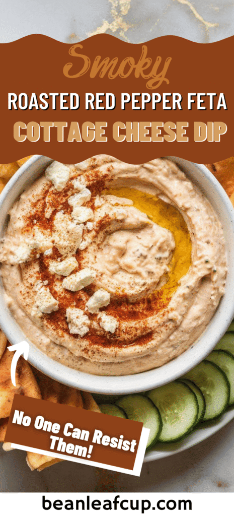 Roasted Red Pepper Feta Cottage Cheese Dip