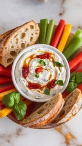 Sun-Dried Tomato Basil Cottage Cheese Dip
