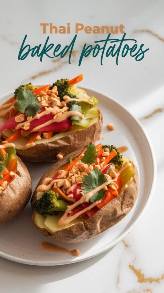 Thai Peanut Baked Potatoes 4