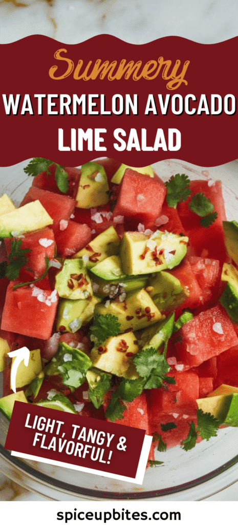 Watermelon Avocado Lime Salad