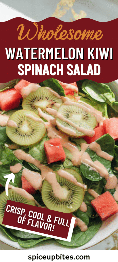 Watermelon Kiwi Spinach Salad