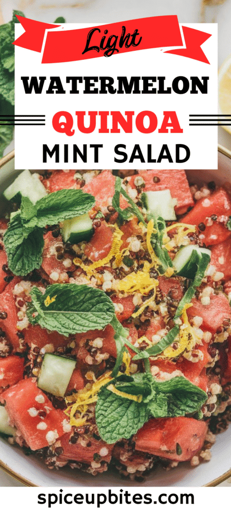 Watermelon Quinoa Mint Salad