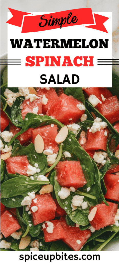 Watermelon Spinach Salad