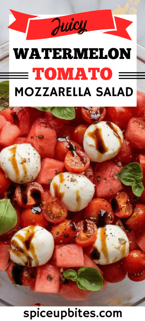 Watermelon Tomato Mozzarella Salad