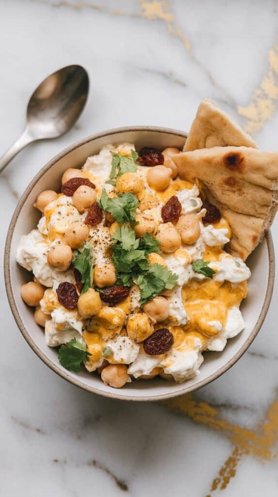 Curry Chickpea Cottage Cheese Salad