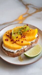 Tropical Mango Chili Cottage Cheese Toast
