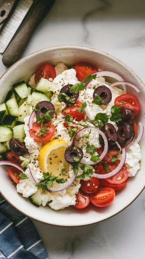 Mediterranean Cottage Cheese Salad