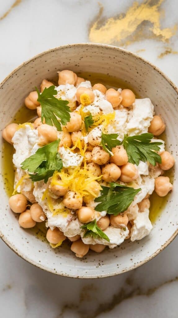 Chickpea and Cottage Cheese Salad
