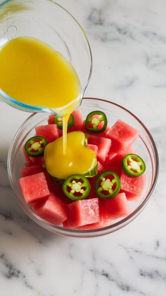 Spicy Watermelon Jalapeño Salad