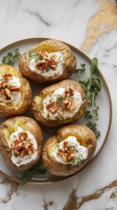 Greek Yogurt, Herb & Walnut Baked Potato