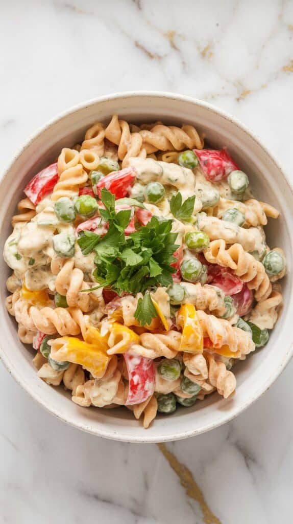 Creamy Cottage Cheese Pasta Salad