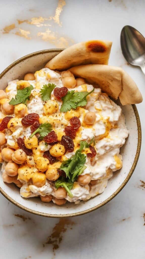 Curry Chickpea Cottage Cheese Salad
