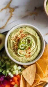Smooth & Tangy Avocado Lime Cottage Cheese Dip
