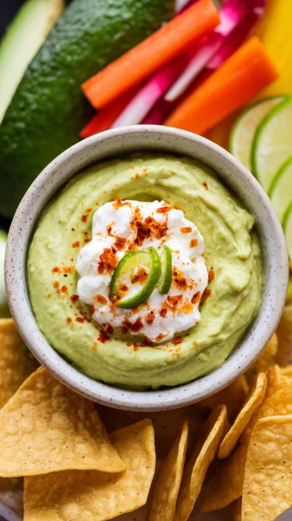 Smooth & Tangy Avocado Lime Cottage Cheese Dip