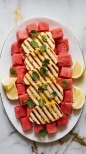 Grilled Halloumi Watermelon Salad