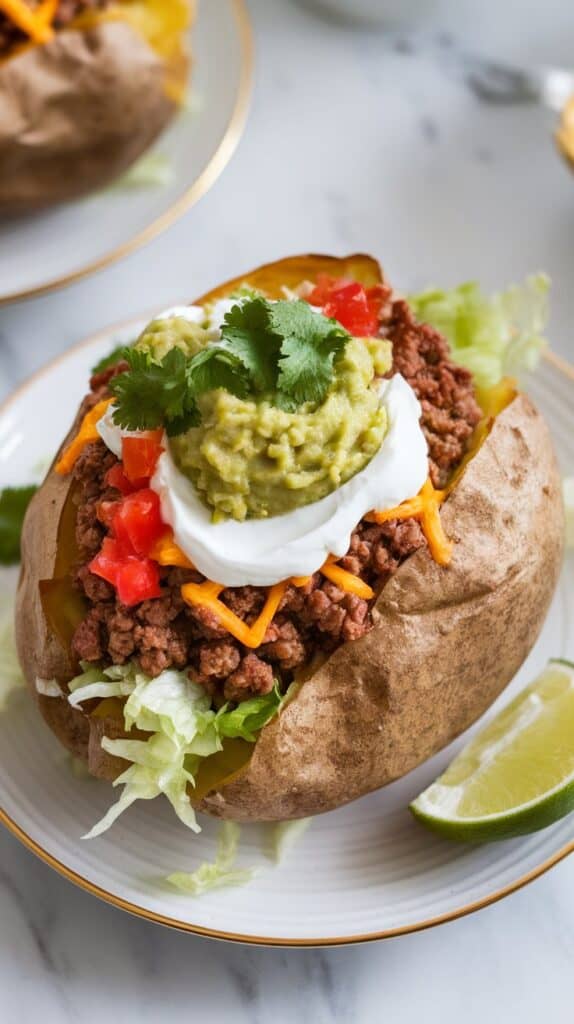 Taco-Stuffed Baked Potatoes