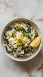 Greek-Style Spinach and Feta Basmati Rice