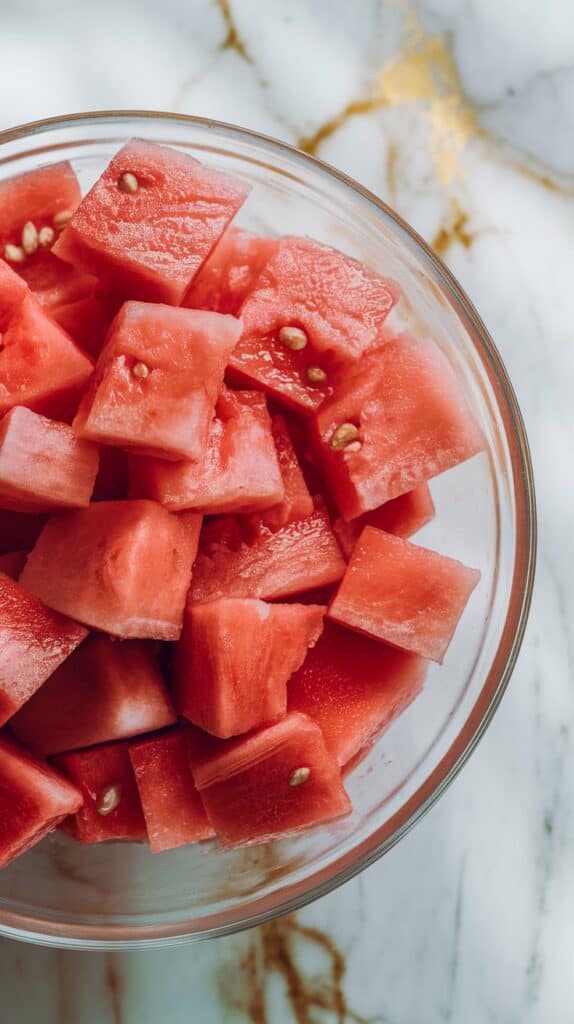 Watermelon Tomato Mozzarella Salad