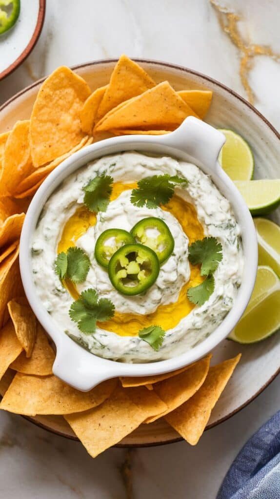 Cilantro Jalapeño Cottage Cheese Dip