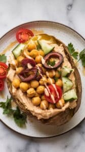 Mediterranean Chickpea Baked Potato