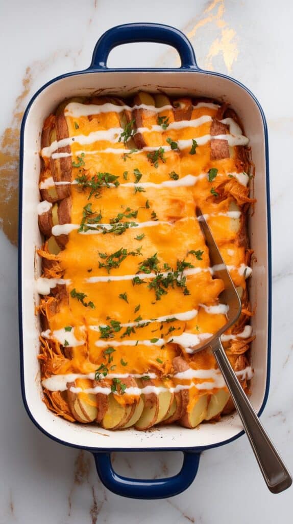 Buffalo Chicken Scalloped Potatoes