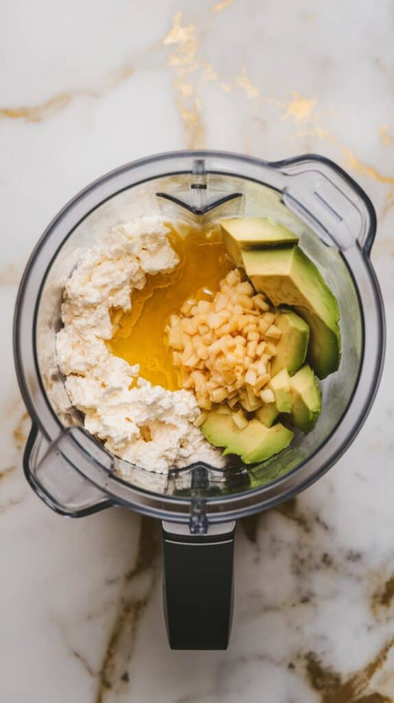 Smooth & Tangy Avocado Lime Cottage Cheese Dip