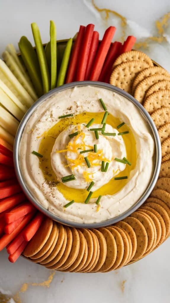 Whipped Cottage Cheese Dip with Lemon and Chives