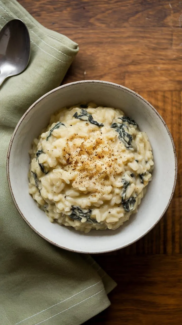 Basmati Risotto Creamy Spinach Basmati Rice Risotto - Spice Up Bites
