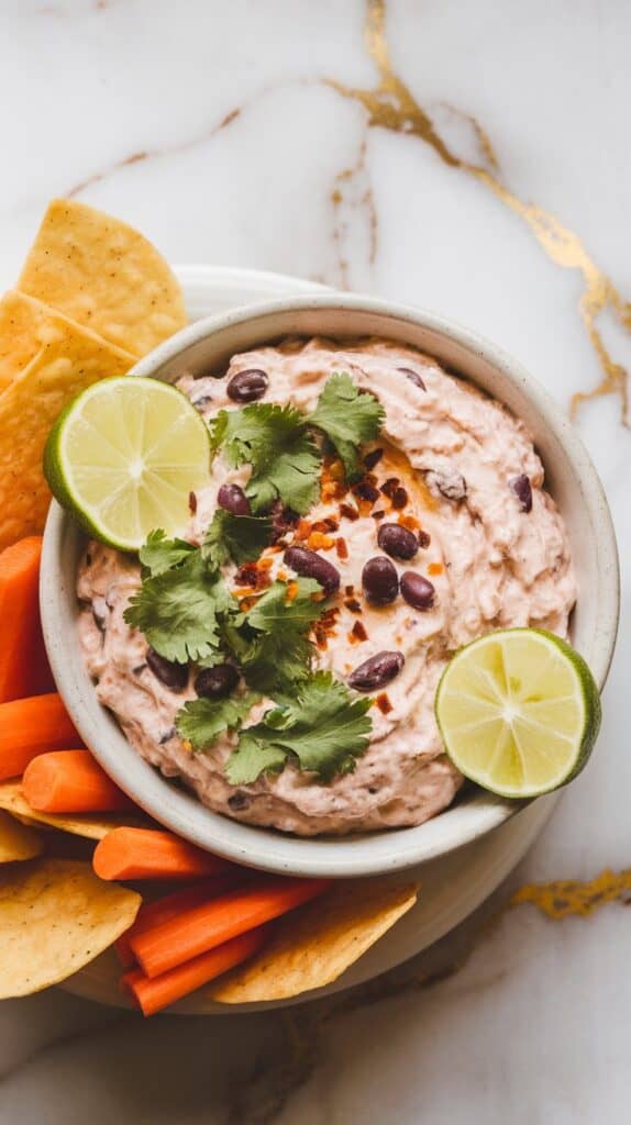 Spicy Chipotle Black Bean Cottage Cheese Dip