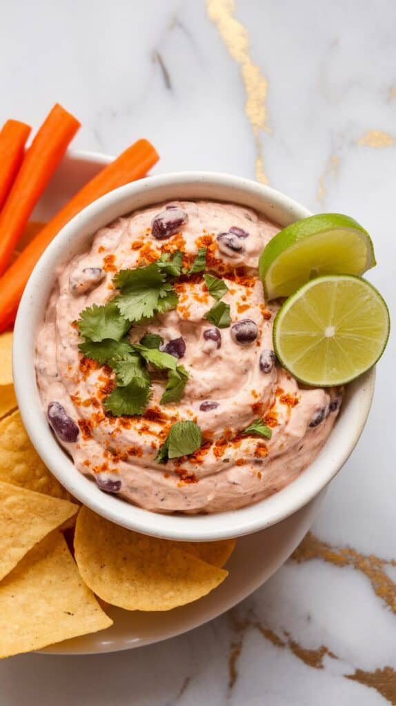 Spicy Chipotle Black Bean Cottage Cheese Dip