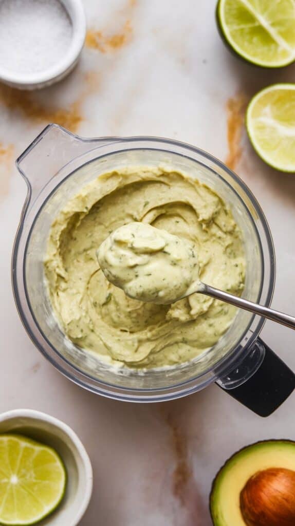 Smooth & Tangy Avocado Lime Cottage Cheese Dip