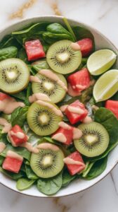 Watermelon Kiwi Spinach Salad