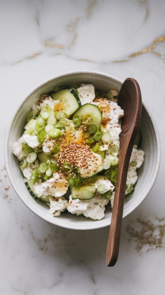 Asian-Inspired Cucumber Cottage Cheese Salad