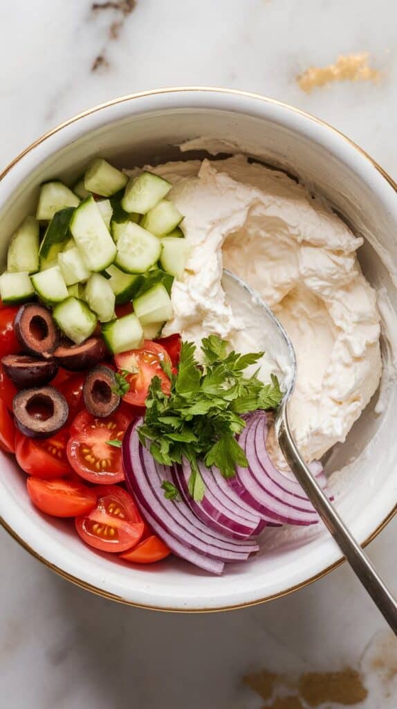 Mediterranean Cottage Cheese Salad