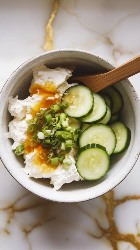 Asian-Inspired Cucumber Cottage Cheese Salad