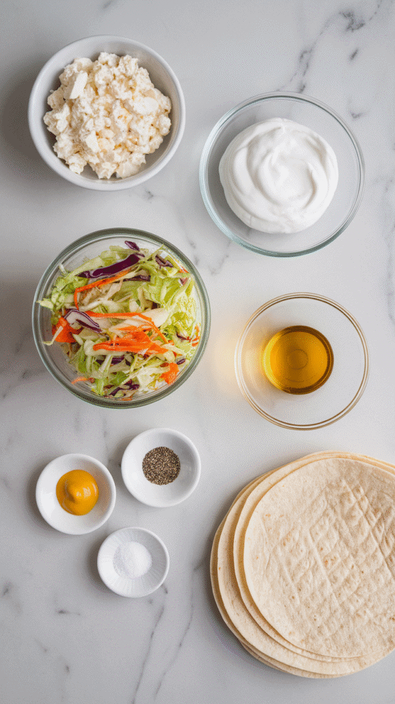 Cottage Cheese and Slaw Lunch Wrap
