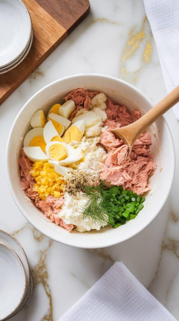 Tuna Egg Cottage Cheese Salad