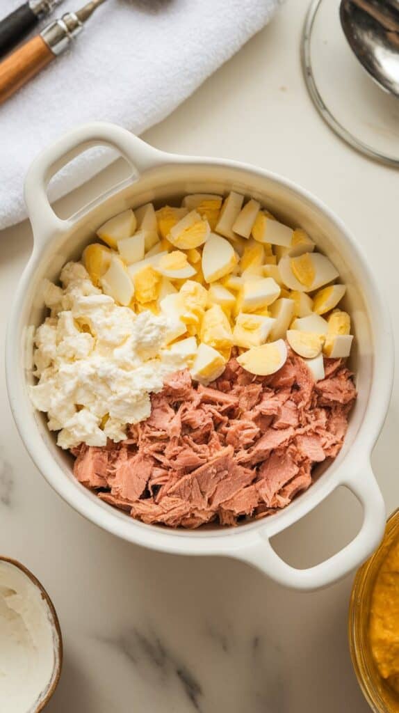 Tuna Egg Cottage Cheese Salad