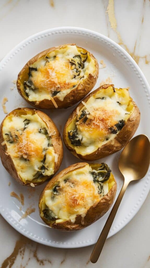 Spinach Artichoke Baked Potato