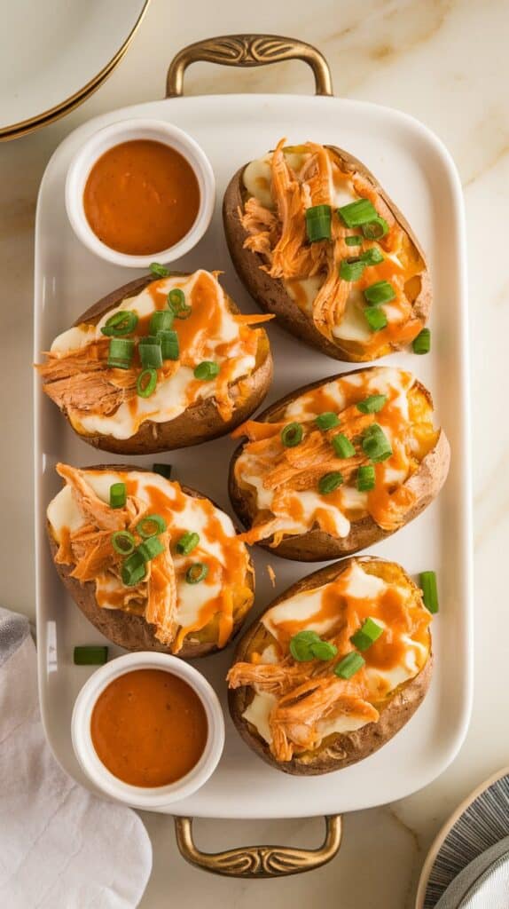 Buffalo Chicken Twice-Baked Potatoes
