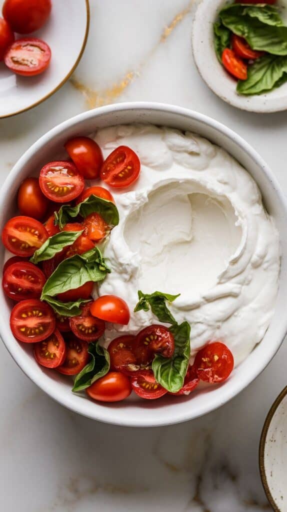 Cottage Cheese Caprese Salad
