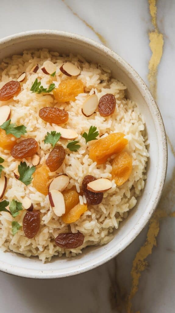 Basmati Rice Pilaf with Dried Fruits and Nuts