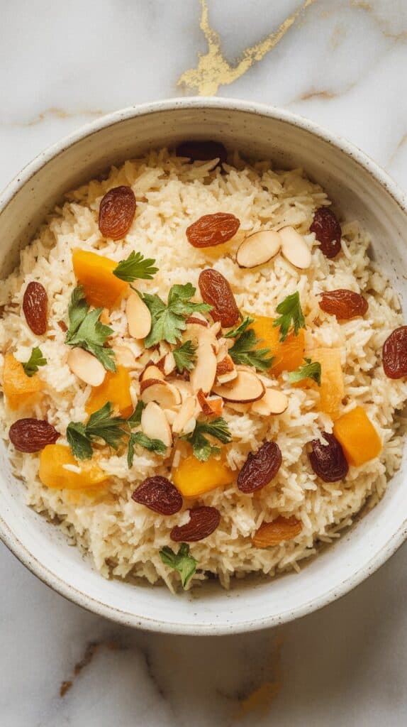 Basmati Rice Pilaf with Dried Fruits and Nuts