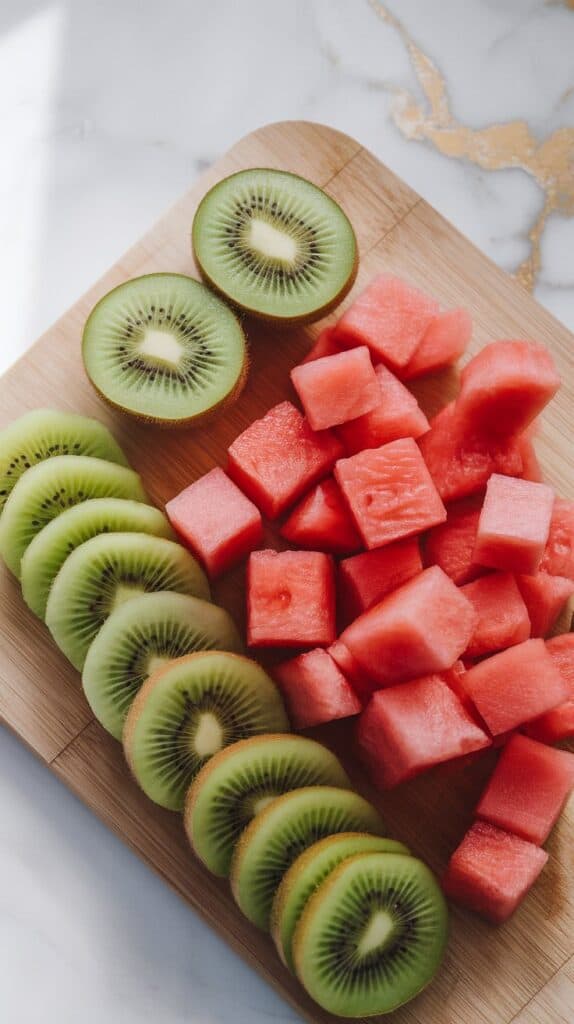 Watermelon Kiwi Spinach Salad
