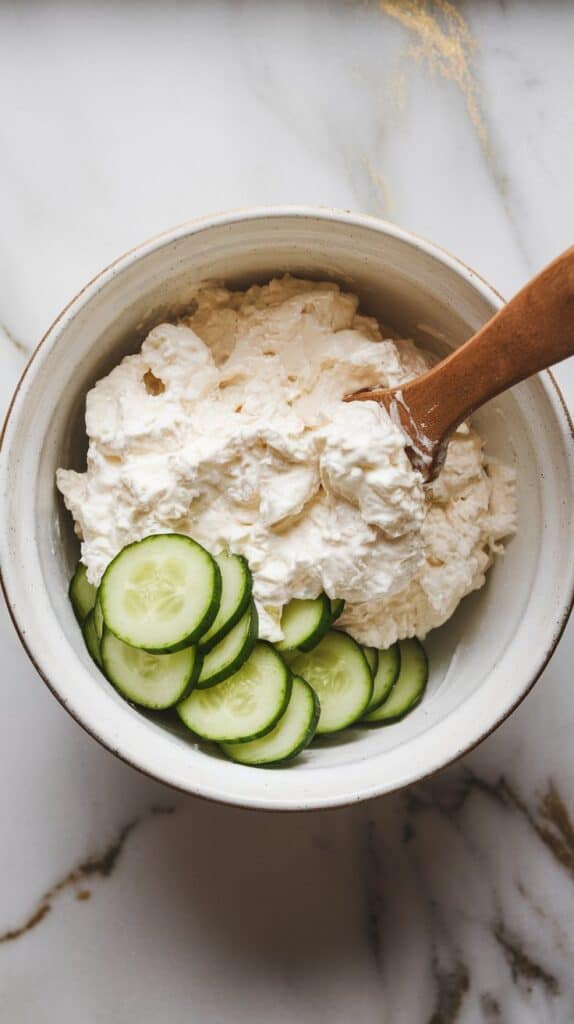 Asian-Inspired Cucumber Cottage Cheese Salad