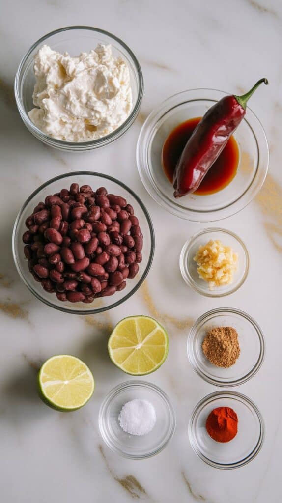 Spicy Chipotle Black Bean Cottage Cheese Dip