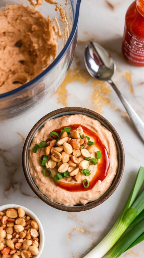 Thai Sweet-Chili Peanut Cottage Cheese Dip