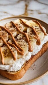 Peanut Butter Banana Cottage Cheese Toast